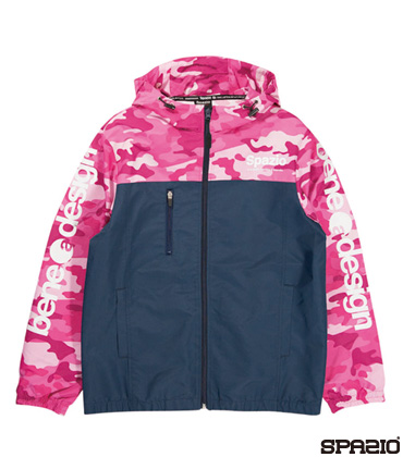 ジュニアカモフラクロス素材パーカー