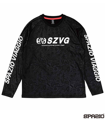 SpazioViaggioエンボス裏起毛ロングプラクティスシャツ