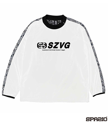 SpazioViaggioエンブレム柄裏メッシュピステシャツ