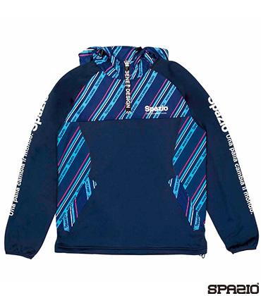 裏起毛ハーフジップパーカー