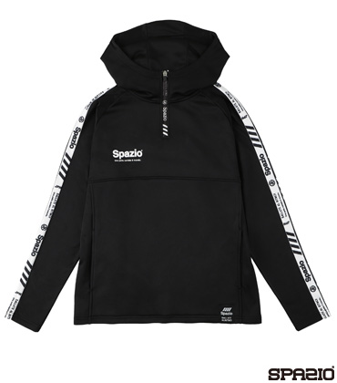 裏起毛ハーフジップパーカー