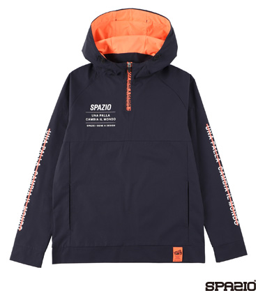 ジュニアバックプリントハーフジップパーカー