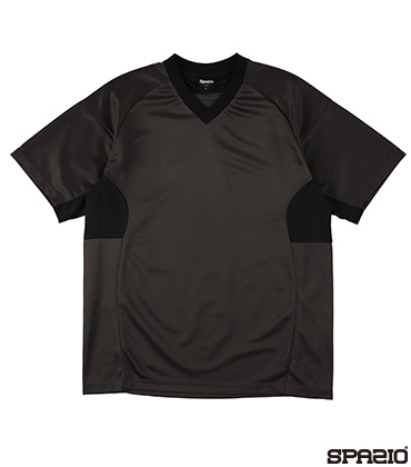 ジュニアキーネックメッシュ切り替えプラシャツ