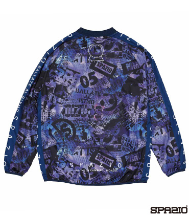 ジュニア裏メッシュコラージュ柄ピステシャツ