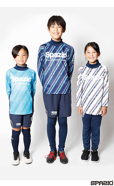 ジュニア裏起毛ハイネックロングプラクティスシャツ