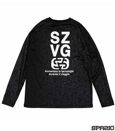 SpazioViaggioエンボス裏起毛ロングプラクティスシャツ