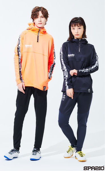 裏起毛ハーフジップパーカー