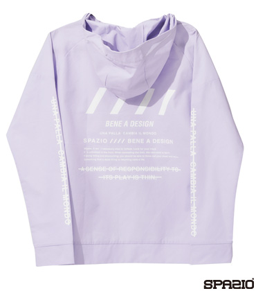 ジュニアバックプリントハーフジップパーカー