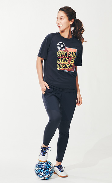 サッカーボールプリントプラシャツ