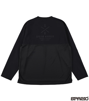 VIAGGIOマテリアルMIXロングプラシャツ