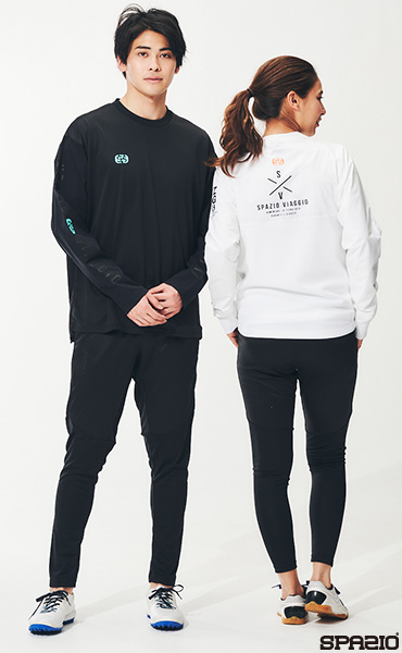 VIAGGIOマテリアルMIXロングプラシャツ