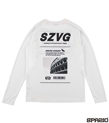 VIAGGIOコロッセオプリントロングプラシャツ