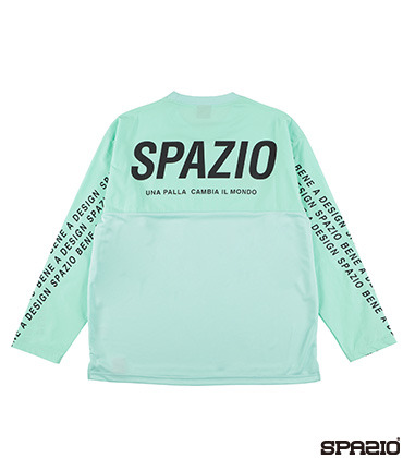 ロゴストライプマテリアルMIXロングプラシャツ