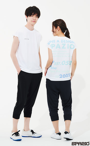 SPAZIOブロックロゴカットオフTシャツ
