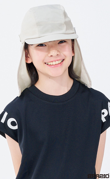 ジュニアサンシェード付きキャップ