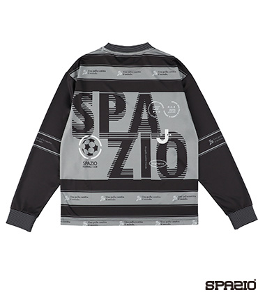 オーバーサイズ長袖ボーダープラシャツ