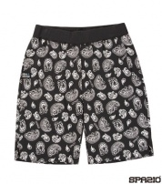 ペイズリースウェットハーフパンツ