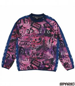 ジュニア裏メッシュコラージュ柄ピステシャツ