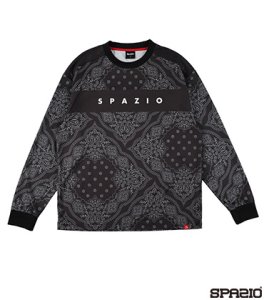 オーバーサイズ長袖バンダナプラシャツ